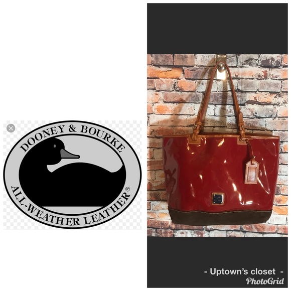 Dooney & Bourke Handbags - Dooney & Bourke Red Dover Tote Purse bag EUC